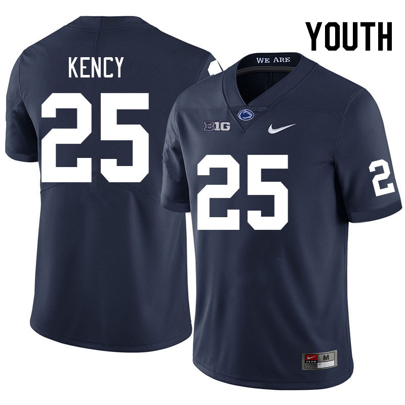 Youth #25 DK Kency Penn State Nittany Lions College Football Jerseys Stitched Sale-Navy